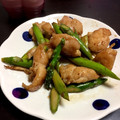 kmi0301's cooksnap of when they made ささみとアスパラの塩麹炒め.