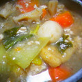 Ｍｅｇさん's cooksnap of when they made 里芋人参蓮根の鶏そぼろ餡.