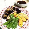KUMI KUMI's cooksnap of when they made 旨タレで♪かぼちゃピーマンなすの素揚げ.
