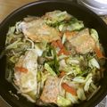 ねこねこまん's cooksnap of when they made 鮭のあらｄｅちゃんちゃん焼き.