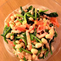☆クックhi☆'s cooksnap of when they made ツナとほうれん草と人参と大豆のサラダ.