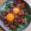 ぽっぽ5's cooksnap of when they made 簡単！焼き肉のタレでイナダのユッケ.