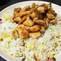 ♡ちぃﾀﾝまま♡'s cooksnap of when they made ☆ガーリックライス！鶏胸肉の甘辛のっけ丼.