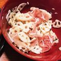 chibieru's cooksnap of when they made れんこんと生ハムの柚子胡椒サラダ.