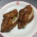 tikariri's cooksnap of when they made 娘･M,s弁当 簡単クロワッサンサンド.