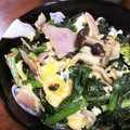 hotaritti's cooksnap of when they made ほうれん草、しめじ、ベーコンの卵とじ！.