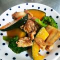 猫☆１２匹's cooksnap of when they made 南瓜と豚こま肉のコチュジャン炒め♪.