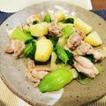 ガーベラ❤️'s cooksnap of when they made ちんげん菜 鶏モモ じゃが 炒め.