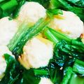 クリ米's cooksnap of when they made 小松菜と鶏団子の煮物.