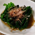 yoshikawa's cooksnap of when they made 農家の食卓〜菜の花のお浸し〜.