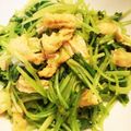 クックE662AA☆'s cooksnap of when they made 根三つ葉と油揚げのオイスターソース炒め煮.