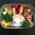 柿ピー321's cooksnap of when they made 幼稚園 お弁当 キャラ弁♡キティちゃん.