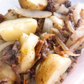 uio3's cooksnap of when they made 新じゃがと豚挽肉の豆板醤炒め.
