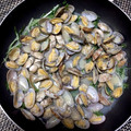 やっちょこ's cooksnap of when they made 簡単！水菜とあさりの酒蒸し.