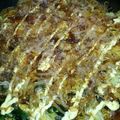 ハッピーまるしぇ's cooksnap of when they made お餅アレンジ～粉のいらないお好み焼き.