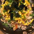 あやめﾁｬﾝ's cooksnap of when they made レンジで簡単！塩鮭といり卵のちらし寿司☆.