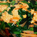 curisupin's cooksnap of when they made ほうれん草と卵と人参の簡単炒めもの.