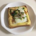クックみくり！'s cooksnap of when they made 焼肉目玉焼きトースト.