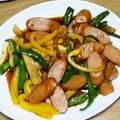 ﾋﾟﾛﾐ♡'s cooksnap of when they made パプリカ＆魚肉ソーセージの中華炒め☆.