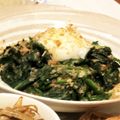もじゃこてつー's cooksnap of when they made 温玉☆ほうれん草のお浸し♪麺つゆで♬.