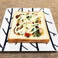 Chikatan☆'s cooksnap of when they made ネギ味噌のカニカマトースト.