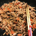 箪笥にゴン太's cooksnap of when they made 豚小間切れ肉と笹切りごぼうの炒め煮.