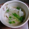 クックE4Y5VK☆'s cooksnap of when they made 白菜餃子のシャンタンスープ.
