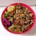のきごはん's cooksnap of when they made ✿ガッツリ♡豚肉の甘辛ポン酢炒め丼✿.
