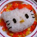 もこりこ's cooksnap of when they made キティちゃん☆キャラ弁.