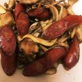 ＊にょにょん＊'s cooksnap of when they made 舞茸とウインナーのレモンバター醤油炒め.