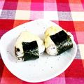 SP♪'s cooksnap of when they made こんがりチーズのよろこんぶおにぎり.