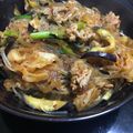 ﾊﾞﾀﾞｷﾞﾆ's cooksnap of when they made キムチ、牛肉、韮、野菜のチャプチェ.