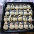 さよぽん♪'s cooksnap of when they made ぷっくり可愛い　雪ダルマンクッキー＾＾.