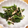 mikutasu's cooksnap of when they made 菜の花とささみの梅わさび和え.