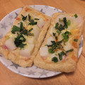 ykyng's cooksnap of when they made 油揚げ＆お餅✿和風ピザ✿.