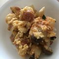 ようさんママ's cooksnap of when they made 朝食に！ ソーセージとポテトの卵とじ.
