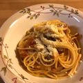 うめぼしこんぶ's cooksnap of when they made アマトリチャーナ風スパゲッティー.