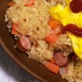 なおおみ♡'s cooksnap of when they made チキンライス♪簡単に炊飯器オムライスにも.