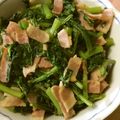 ゆきみ子's cooksnap of when they made 春菊とベーコンのバター醤油炒め.