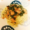 paseri88's cooksnap of when they made ✿サーモンとほうれん草のクリームパスタ✿.
