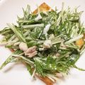 SNOWだるま☆'s cooksnap of when they made 熱カリな厚揚げの水菜ツナマヨサラダ乗せ＊.
