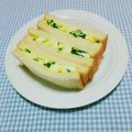 まあまま☆0403's cooksnap of when they made 朝食☆ほうれん草卵サラダサンドイッチ.