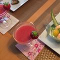 natsuーko's cooksnap of when they made 春色♡「いちごカクテルスムージ」.