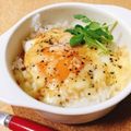こはる・▽・'s cooksnap of when they made 電子レンジで　簡単カルボナーラ丼.
