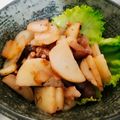 クックるん☆戦隊's cooksnap of when they made ホタルイカとじゃがいものにんにく炒め.