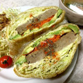 yuuri10's cooksnap of when they made 低糖質！蒸し豚の油揚げサンド(動画有.