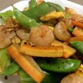 キリジャンまろ's cooksnap of when they made 海老とスナップエンドウの玉子炒め.