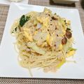 d310light's cooksnap of when they made 長葱と卵のパスタ ★簡単.