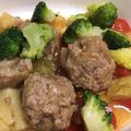 ♡くりーむ♡'s cooksnap of when they made 揚げないミートボールの甘酢あん.