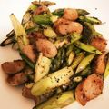 klare's cooksnap of when they made 超簡単☆アスパラとウインナーの炒め物.